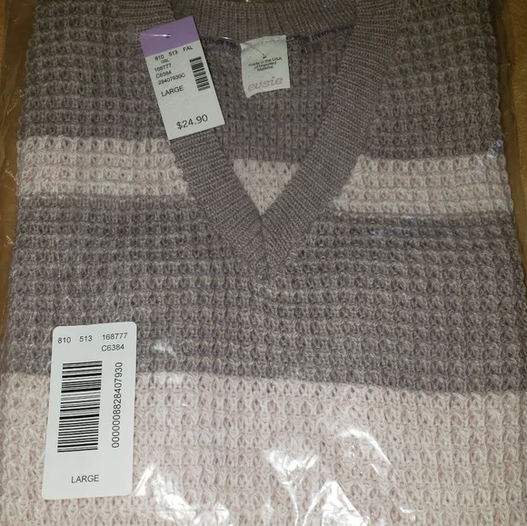 💖 Girls Striped Sweater Vest - Picture 5 of 16